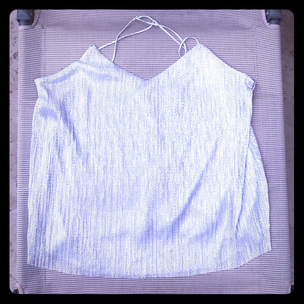 NWT Express tank - metallic silver size large